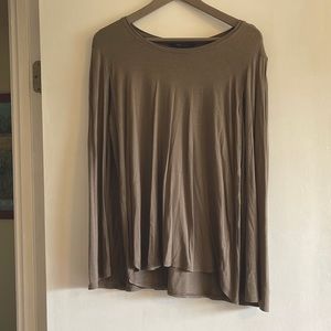Flowy gray tank top with attached cape!